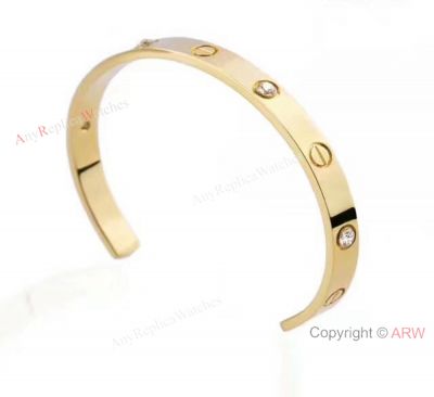 Cartier Love Open Bracelet - Yellow Gold and Diamonds